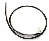 Sterling Silver 18" Black Rubber Cord Chain Necklace