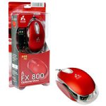 Projektoren: PADM FX-800/F10 Optical Maus Maus optisch PS/2+USB 3 Tasten 800dpi + Tastenrad rot