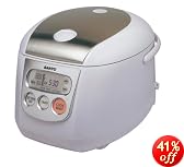 Sanyo ECJ-D100S 10-Cup Micro-Computerized Rice Cooker/Steamer, White with Stainless Accent
