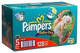 Pampers Baby-Dry Diapers, Size 5, Economy Pack, 128 Diapers