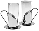 Arcosteel Set of Two Latte Mugs and Coaster