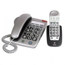 Cordless Telephones - Binatone DECT Cordless Telephone Big Button Combo - Silver