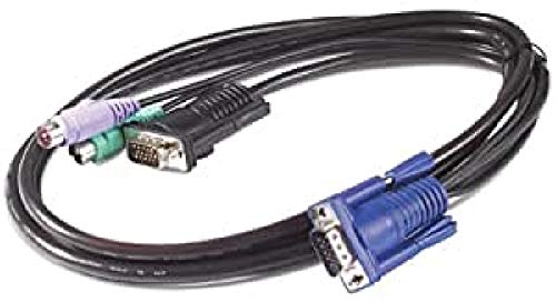 Elektronik und Foto: APC KVM-Kabel Stecker A: MiniDin6x2(Keyboard Extension). Stecker B: HighDensity15 3,6m