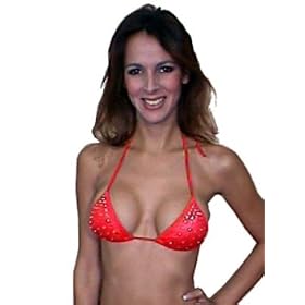 Red Cire Bra with 70 Austrian Crystals by Breakers