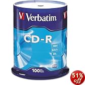 Verbatim CD-R 80MIN 700MB 52X 100pk Spindle