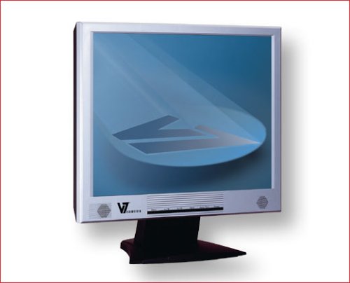 Verst&auml;rker und Receiver: V7 Videoseven L17PS 17-Zoll TFT Monitor analog silber (14 ms Reaktionszeit) (3 Jahre Vor Ort Austausch)