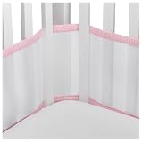 BreathableBaby Crib Bumper - Pink Gingham