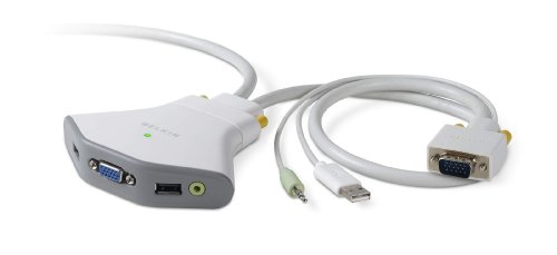 Kamerazubeh&ouml;r: Belkin 2-Port USB KVM Switch mit integriertem Kabelsatz + Audio