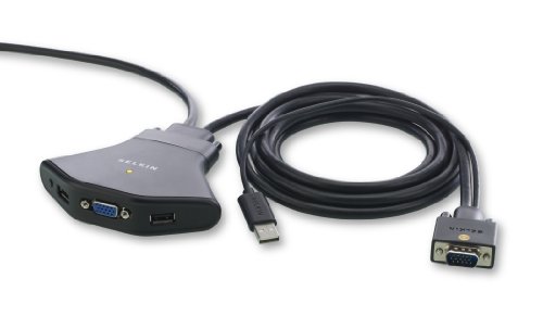 Kamerazubeh&ouml;r: Belkin 2-Port USB KVM Switch mit integriertem Kabelsatz