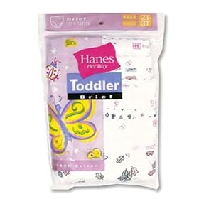 Click here to buy Hanes Her Way - Toddler Girls 6-Pack Panties-Asst White and Colors sizes 2T 3T - TP30AS by Hanes.