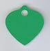 Pet Identification Tag : Plastic ID Tag, Green Heart