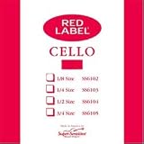 Super Sensitive Red Label Series Cello Strings SET, 4/4 size