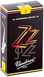 Vandoren ZZ Alto Sax Reeds (Pack of 10) Strength 2