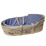 Moses Bassinet and Liner Blue Gingham