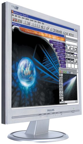 Projektoren: Philips 170S5FS 17 Zoll TFT-Monitor silber 16MS Reaktionszeit
