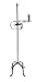 Wrought Iron Floor Lamp Flame Top - Amish Made
