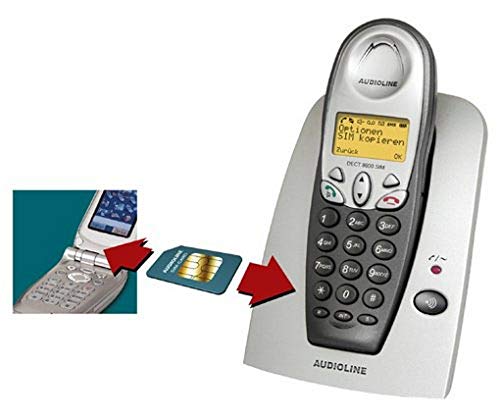 Elektronik Und Foto: Audioline DECT 8600 SIM platinum SIM-Kopierfunktion, SMS, Clip schnurlos Telefon