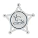 Slug Percussion Snare Drum Batter Badge, Silver