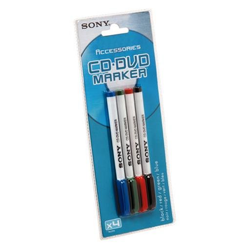 Festplatten: Sony 4CDMARKER-BT CD/DVD Pen 4er Pack schwarz, blau, rot, gr�n Stifte