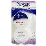 Nexcare Flexible Clear Carded First Aid Tape 1 in x 10 yds(2 rolls) - 6 PK OR 12 ROLLS