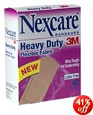 Nexcare Heavy Duty Flexible Fabric Bandages 1 x 3 40 Ct - 6 pk or 240 ct by Nexcare