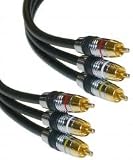 Cable Showcase Premium Grade 24K - Video / audio cable - RCA (M) - RCA (M) - 50 ft