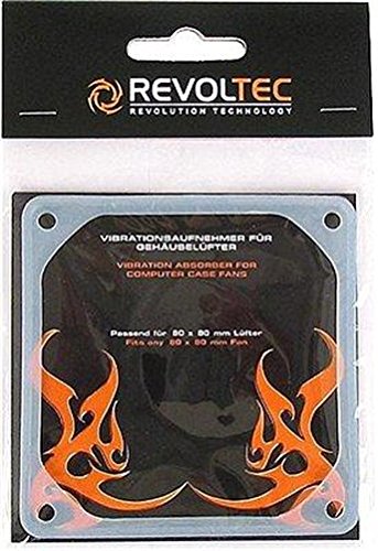 Speicherkarten: Revoltec Vibrationsaufnehmer f�r Geh�usel�fter - 80x80mm