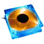 Speicherkarten: Revoltec UV LED-L�fter - Rahmen Blau / L�fterbl�tter Orange
