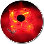 Speicherkarten: Revoltec PC-L�fter Dark Red 4 rote LEDs 120x120x25mm