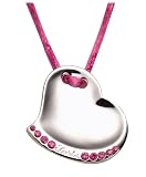 Sterling Silver and Crystal Heart Pendant on Satin Cord, 16" by Paris Hilton