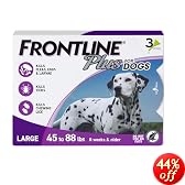 Merial Frontline Plus Flea and Tick Control for 45-to-88-Pound Dogs and Puppies, 3 Doses