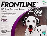 6 MONTH Frontline PLUS Purple for Dogs 45-88 lbs