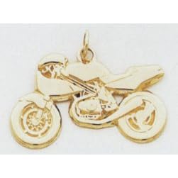14kt Yellow Gold Motorcycle Charm - C1809