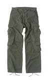 Olive Drab Vintage Paratrooper Fatigues, 8-Pocket Cargo Pants w/Retro Look