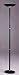 Black Modern Halogen Torcheire Floor Lamp w/ Free 300W Bulb
