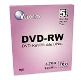 Velocity DVD-RW 2.4X 4.7GB in Slim Case (5-Pak)