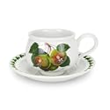 Portmeirion Pomona Earthenware Romantic Teacups and Saucers, Set of 6