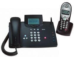 TV Geraete: Telekom T-Sinus 721 P collection Schnurloses + Schnurgebundenes ISDN Telefon set schwarzblau