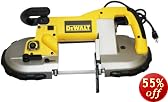 DEWALT D28770K Heavy Duty 6 Amp 4-3/4-Inch by 4-3/4-Inch Capacity 80 to 280 Feet Per Minute Variable Speed Portable Band Saw with Case