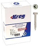 Kreg SPS-C1-1000 Pocket Hole Screws 1" #2 Square Drive 1000ct