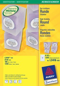 Elektronik und Foto: Avery Zweckform, L3416-100, CD-Etiketten, 100 Blatt, � 60,