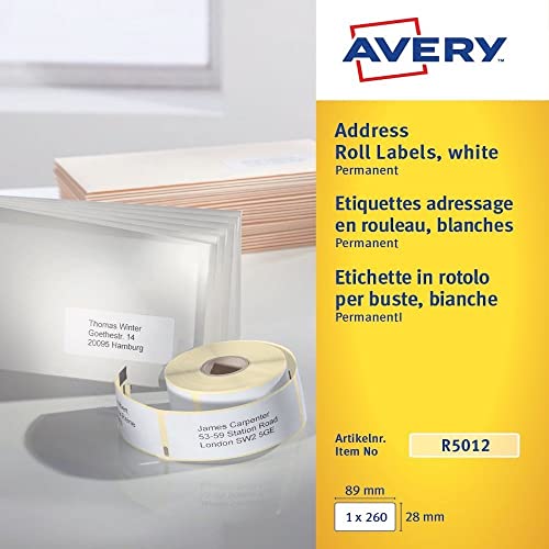 Elektronik und Foto: Avery Zweckform, R5012, Adress-Etiketten, permanent haftend, 89 x 28 mm,