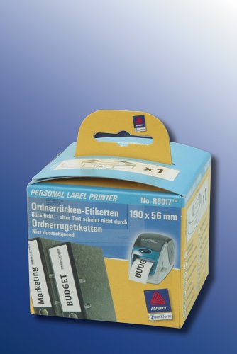 Elektronik und Foto: Avery Zweckform, R5017, Ordner-Etiketten breit, permanent haftend, nicht durchscheinend, 190 x 56 mm,