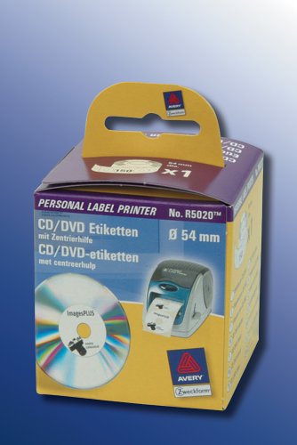 Elektronik und Foto: Avery Zweckform, R5020, CD/DVD Etiketten, permanent haftend, 54 mm Abrundung des Sortiments = Neuheit