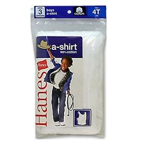 Hanes - Toddler Boys 3-Pack Undershirts - White Cotton A-Shirts, Ribbed Tank Top by Hanes