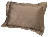 Court of Versailles Dubarry Quilted Silk King Sham, Sauterne/Mocha