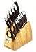 KitchenAid KA1PB16N Cook's Series 16-piece Cutlery Set with Traditional Natural Block, Black Handles