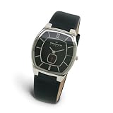 Skagen Mens Black Leather Watch #643LSLB