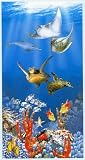 Sea Turtle Turtles and Stingray Lg Cotton Bath or Beach Towel