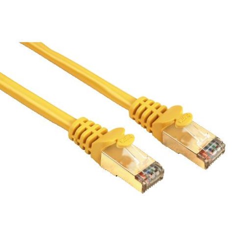 Heimkinosysteme: Hama CAT 5e-Patchkabel STP, 7,5 m, Gelb, geschirmt